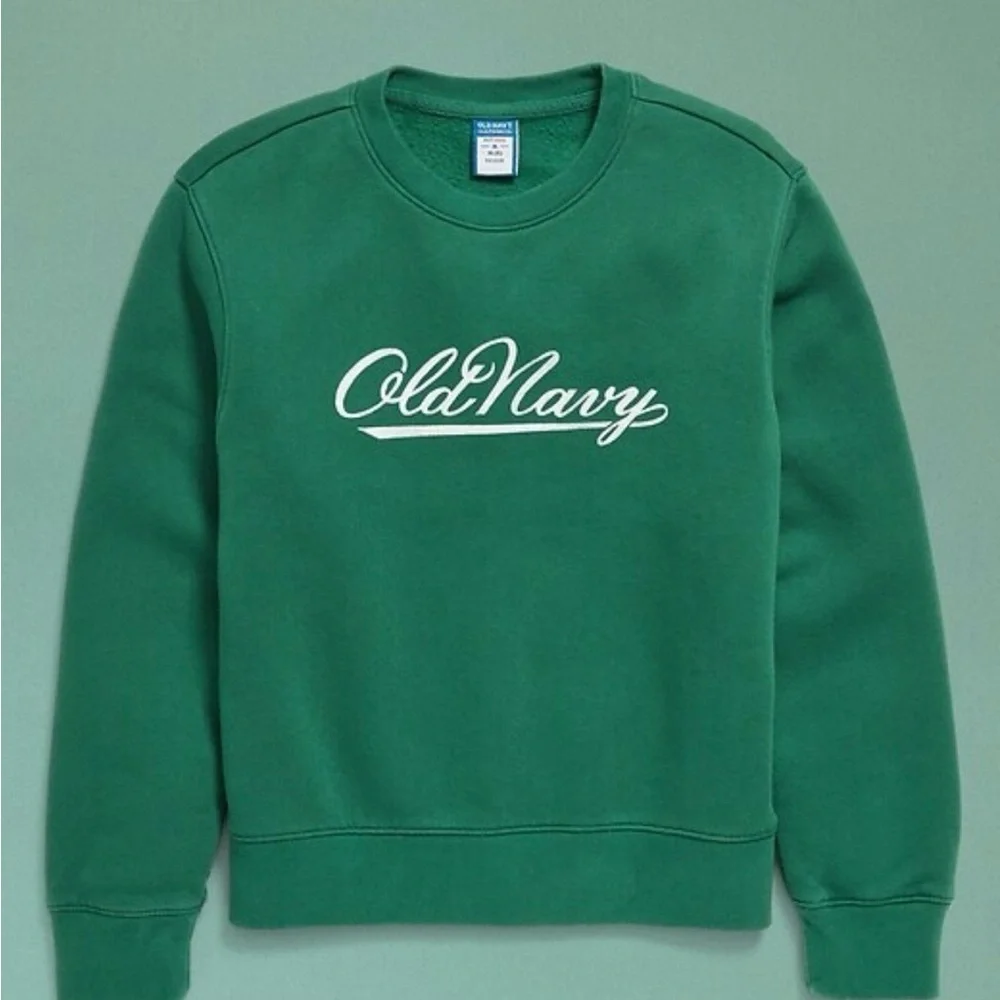 Old Navy Unisex 94 Fleece Logo Sweatshirt COLOR FIELD DAY Crewneck Sweater Sz S